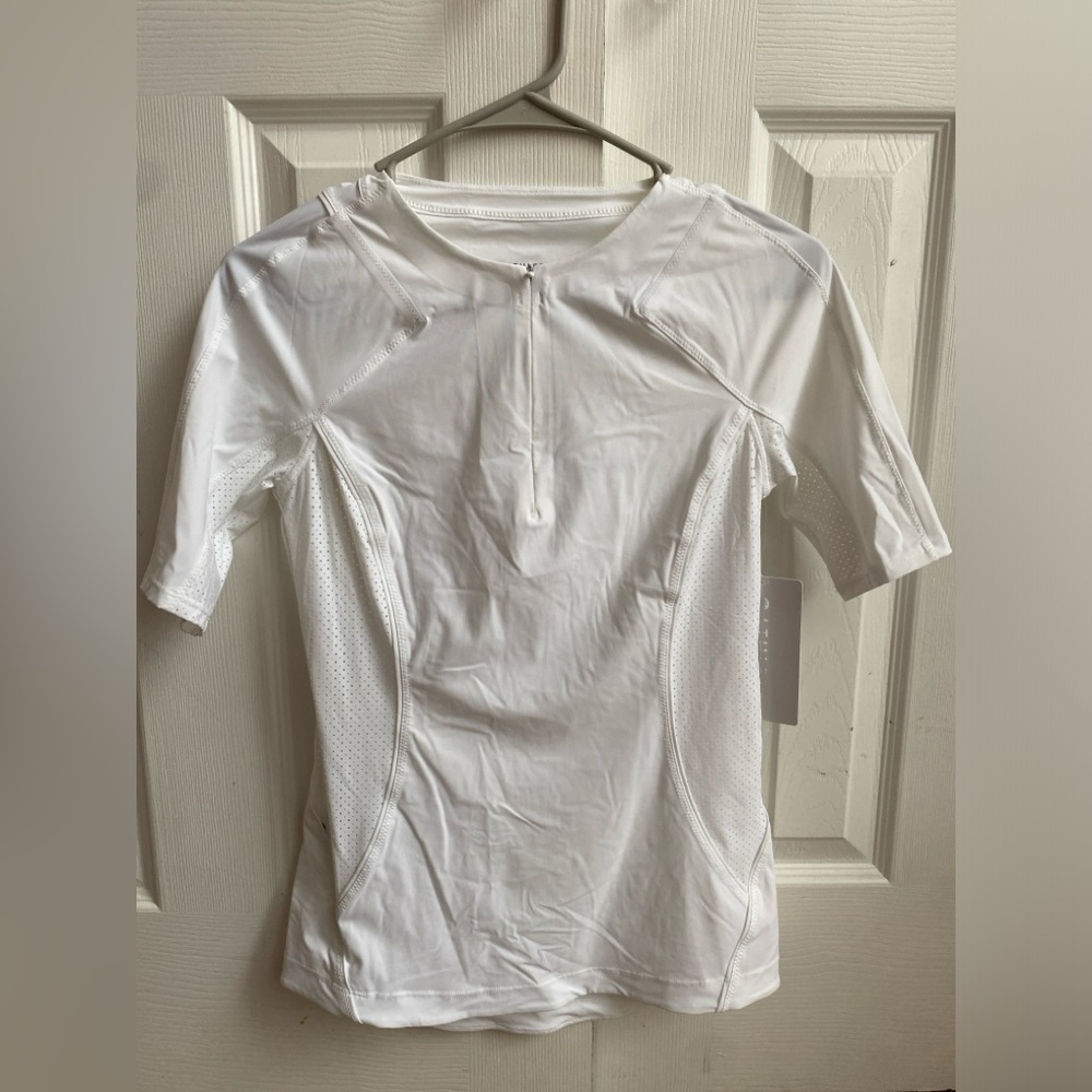 Athleta White Short Sleeve Performance Tee